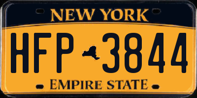 NY license plate HFP3844