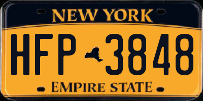 NY license plate HFP3848