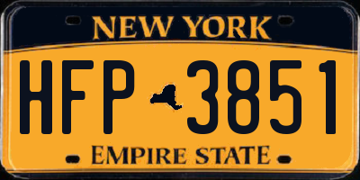 NY license plate HFP3851