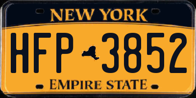 NY license plate HFP3852