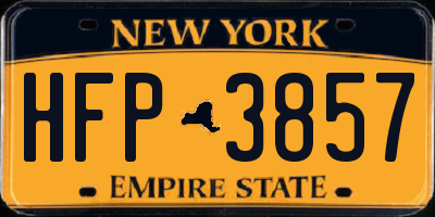 NY license plate HFP3857
