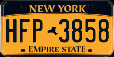 NY license plate HFP3858