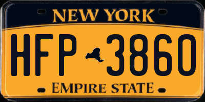 NY license plate HFP3860