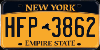 NY license plate HFP3862