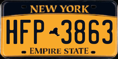 NY license plate HFP3863