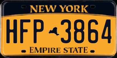 NY license plate HFP3864