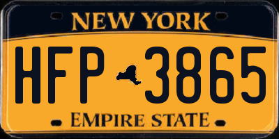 NY license plate HFP3865