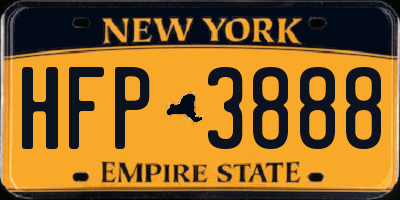 NY license plate HFP3888