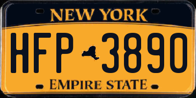 NY license plate HFP3890