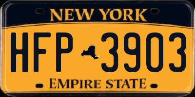 NY license plate HFP3903