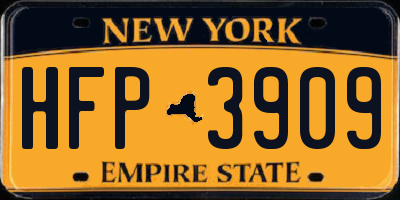 NY license plate HFP3909
