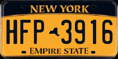 NY license plate HFP3916