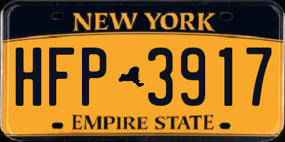 NY license plate HFP3917