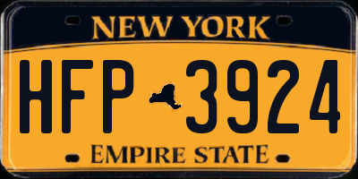 NY license plate HFP3924