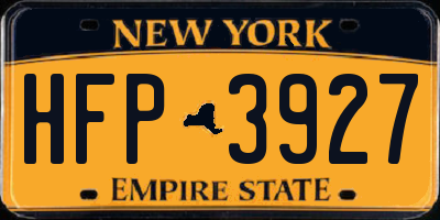 NY license plate HFP3927