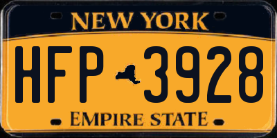 NY license plate HFP3928