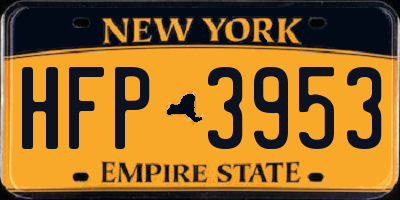 NY license plate HFP3953
