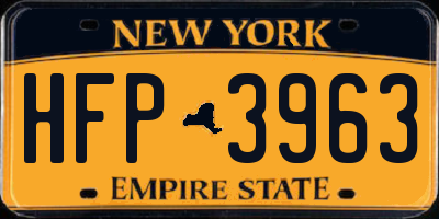 NY license plate HFP3963