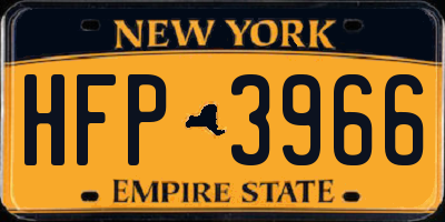 NY license plate HFP3966