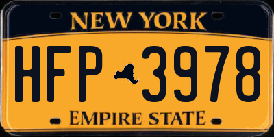 NY license plate HFP3978