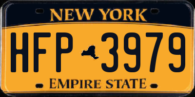 NY license plate HFP3979