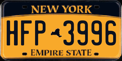 NY license plate HFP3996