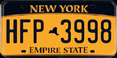 NY license plate HFP3998