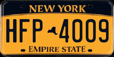 NY license plate HFP4009