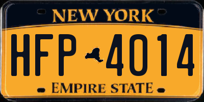 NY license plate HFP4014