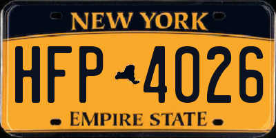 NY license plate HFP4026