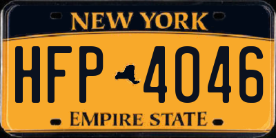 NY license plate HFP4046