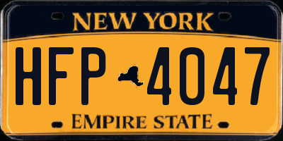 NY license plate HFP4047