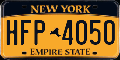 NY license plate HFP4050
