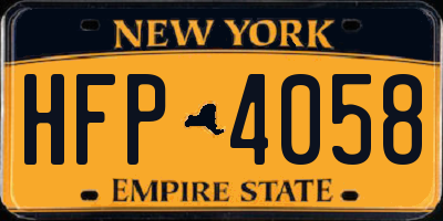 NY license plate HFP4058