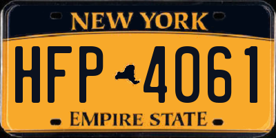 NY license plate HFP4061