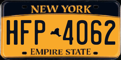NY license plate HFP4062