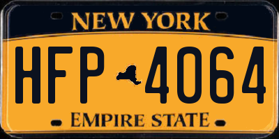 NY license plate HFP4064