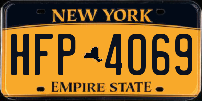 NY license plate HFP4069