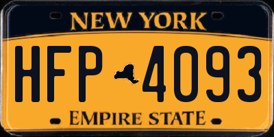 NY license plate HFP4093