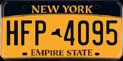 NY license plate HFP4095