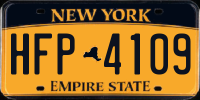 NY license plate HFP4109