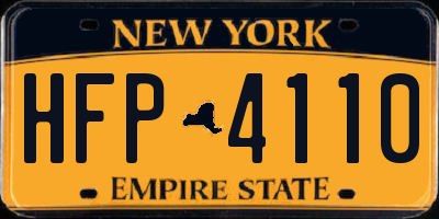 NY license plate HFP4110