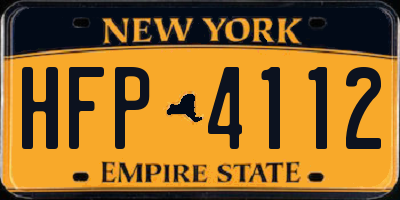 NY license plate HFP4112