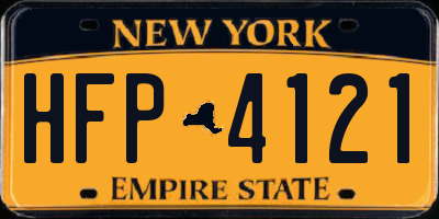 NY license plate HFP4121