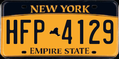 NY license plate HFP4129