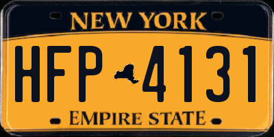 NY license plate HFP4131