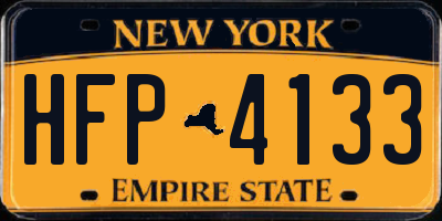 NY license plate HFP4133