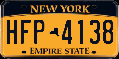 NY license plate HFP4138