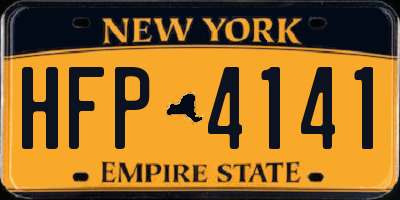 NY license plate HFP4141