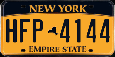 NY license plate HFP4144